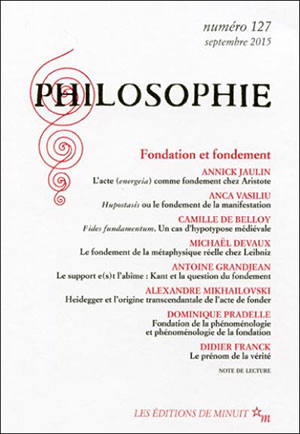 Philosophie, fondation et fondement
