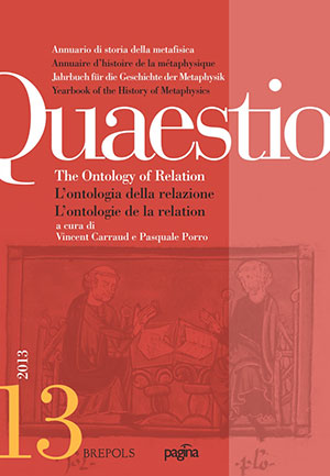 The ontology of Relation, revue Quaestio n° 13